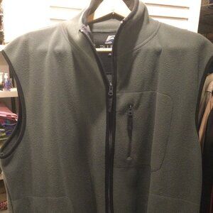 PLUGG Gray with black trim fleece Vest Ladies XL vintage used